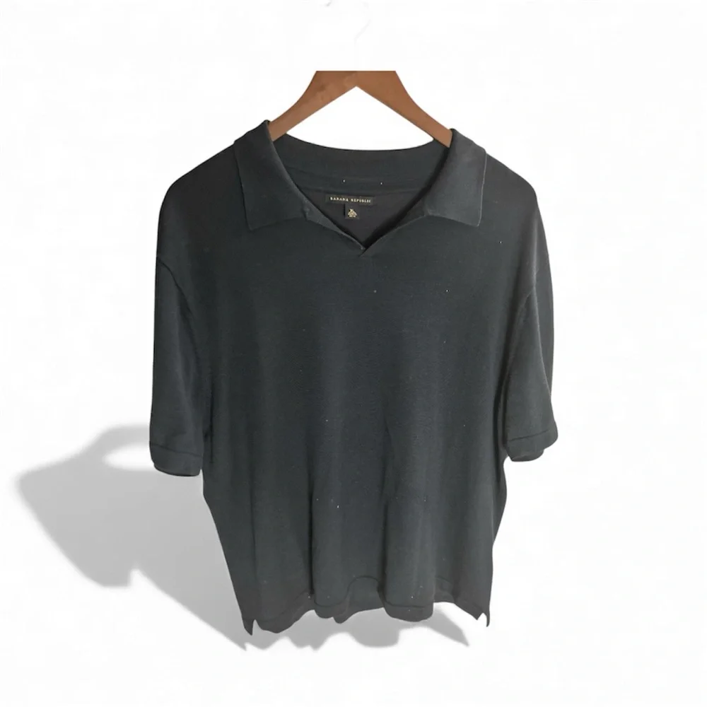 Banana Republic Silk/Cotton Spread Collar Sweater Top Sz XL